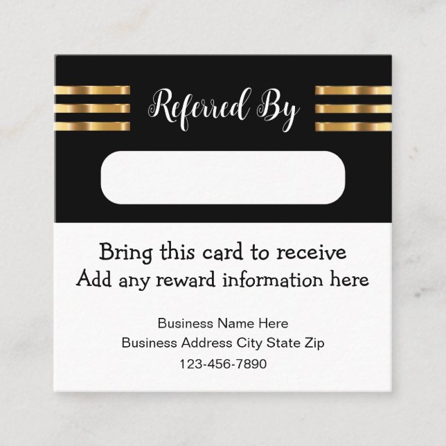Modèle de la carte de récompenses de référence cli (Devant)
