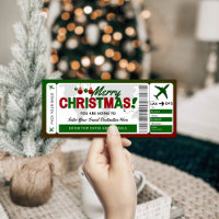 Modèle de la carte d'embarquement de Noël | Voyage