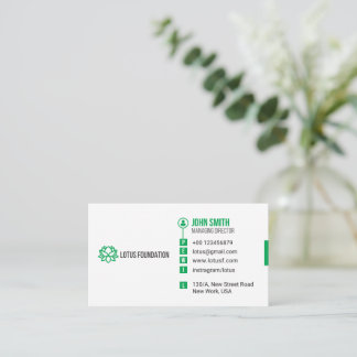 Modèle de la carte d'entreprise 