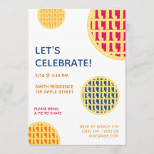 Modèle de la carte d'invitation personnalisée Pi D