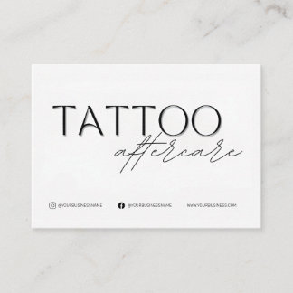 Modèle de la carte postsoins de tatouage personnel