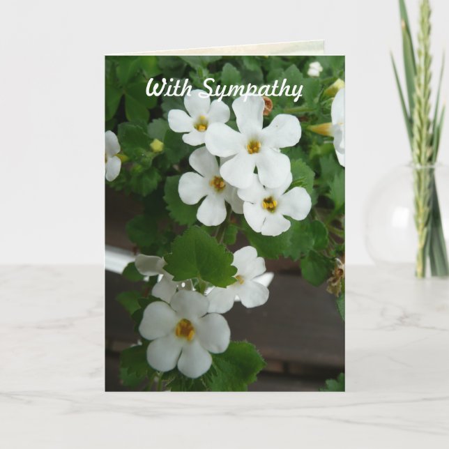 Modèle de la carte Sympathie personnalisée Fleurs  (Devant)