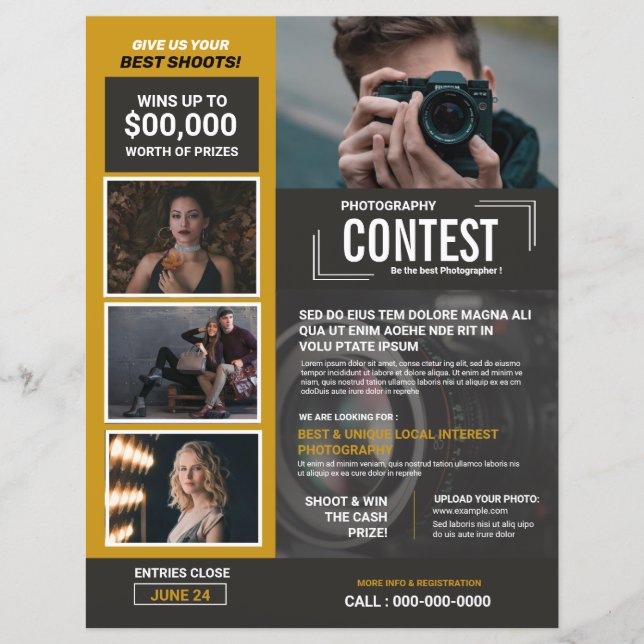 Modèle de la circulaire du concours photo (Devant)