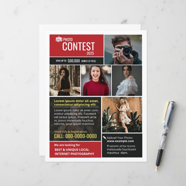 Modèle de la circulaire du concours photo (Devant/Arrière en situation)