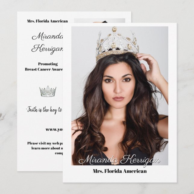 Modèle de la frontière de la carte Pageant Photo A (Devant / Derrière)
