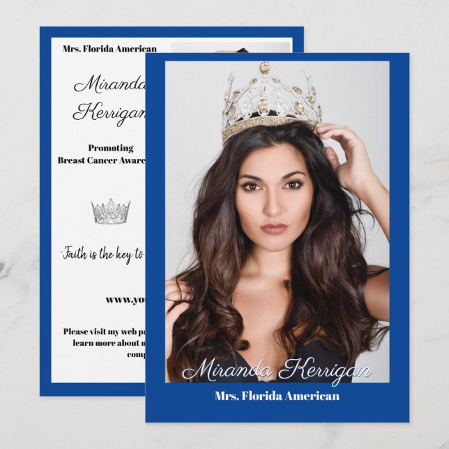 Modèle de la frontière de la carte Pageant Photo A (Devant / Derrière)