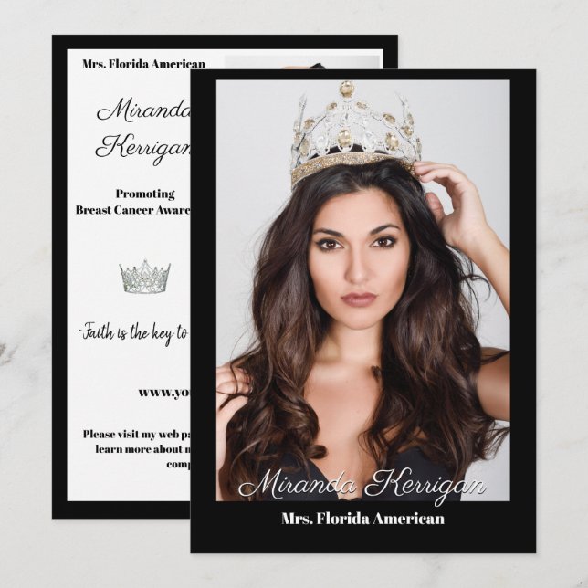 Modèle de la frontière de la carte Pageant Photo A (Devant / Derrière)