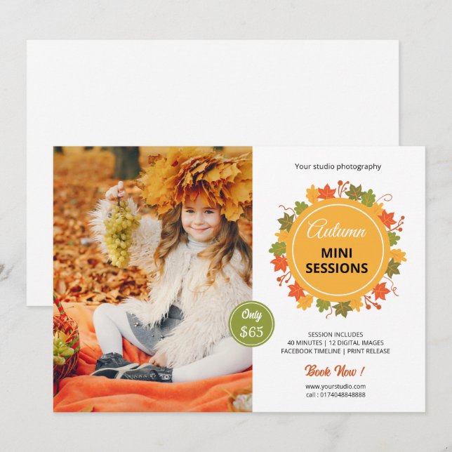 Modèle de la mini-session automne/automne (Devant / Derrière)