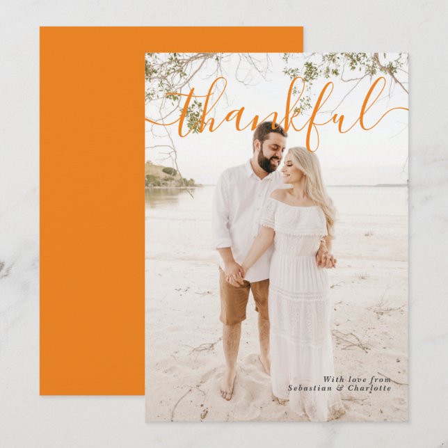 Modèle de la typographie de Thanksgiving (Devant / Derrière)
