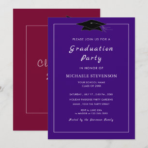 Modèle de l'invitation à la graduation personnalis