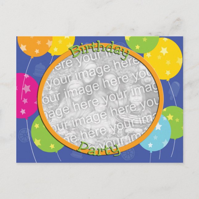 Modèle de l'invitation de la fête d'anniversaire (Devant)