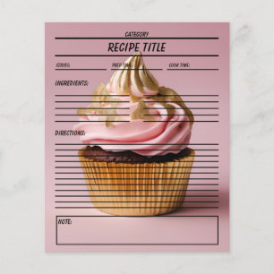 Modèle de livre de recettes de cupcake minimal