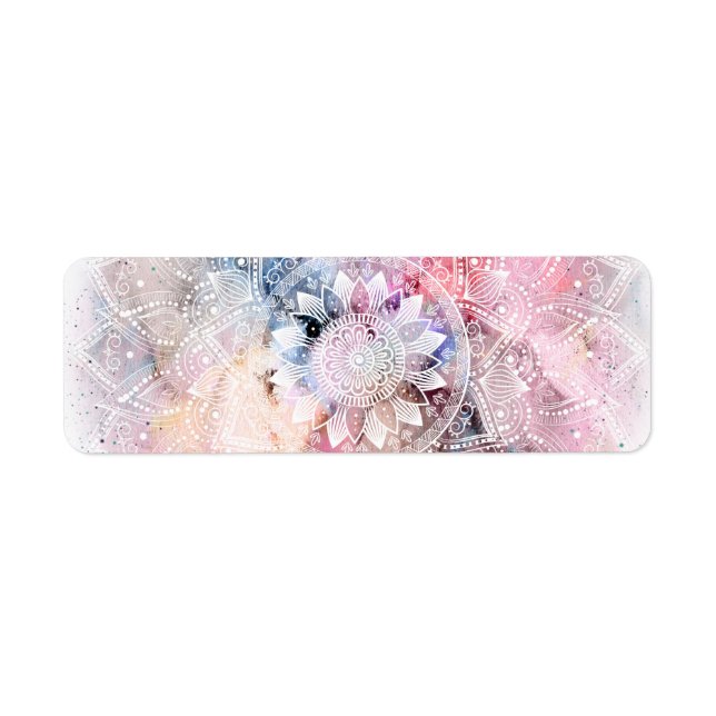 Modèle de mandala blanc blanc Whimsical (Devant)