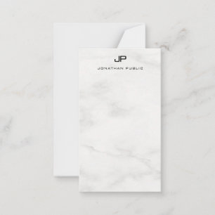 Modèle de Marbre blanc de Monogramme moderne
