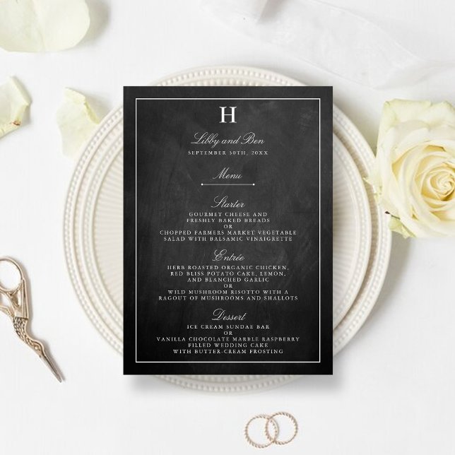 Modèle de menu Chalkboard Mariage (Créateur téléchargé)