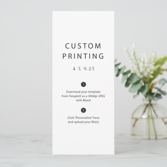 Modèle de menu Mariage personnalisé (Debout devant)