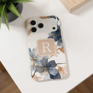 Modèle de monogramme de jolie fleur personnalisé