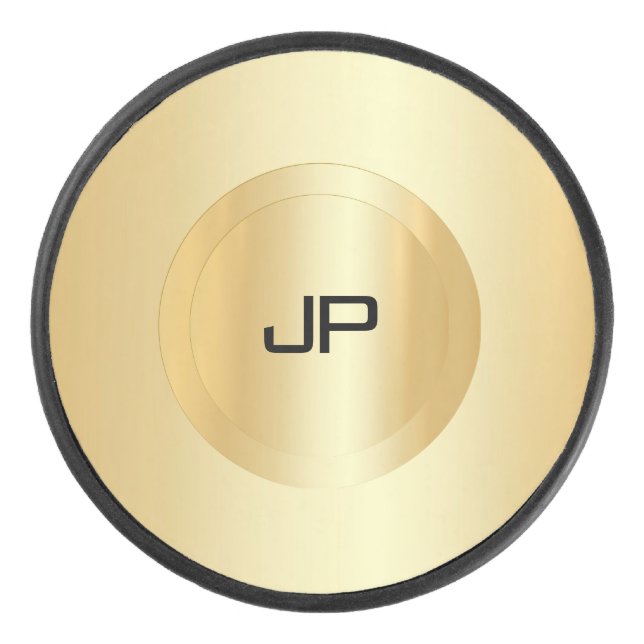 Modèle de monogramme Gold Faux personnalisé (Devant)