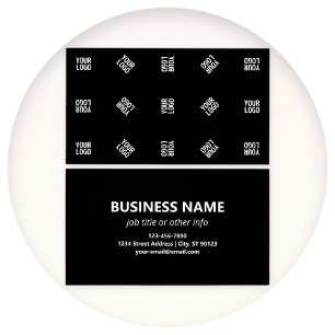 Modèle de motif de logo moderne unique   Noir