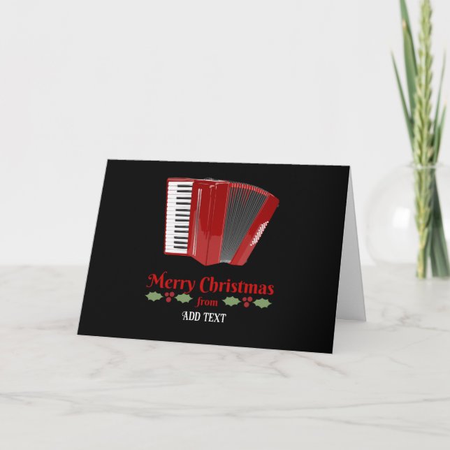 Modèle de Noël Accordion rouge (Devant)