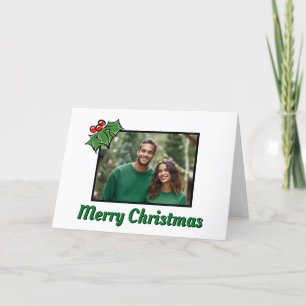 Modèle de Noël aux feuilles de houx modernes avec 