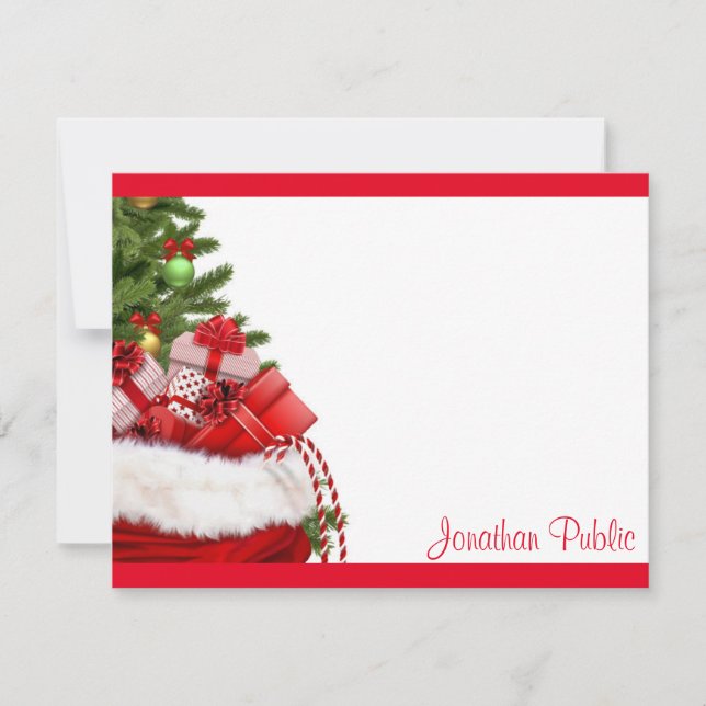 Modèle de Noël Monogramme typé Personnalisé (Devant)