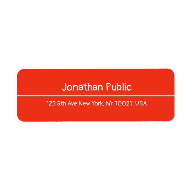 Modèle de Noël rouge manuscrit Adresse de retour (Devant)