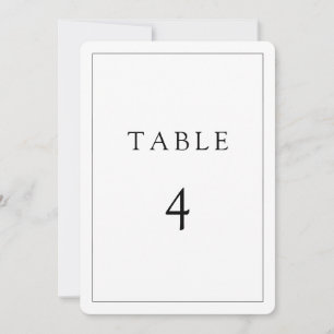 Modèle de numéro de table de mariage moderne, déco