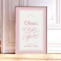 Modèle de pancarte de bienvenue pour Baby Shower,