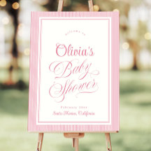 Modèle de pancarte de bienvenue pour Baby Shower,