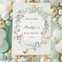 Modèle de pancarte de bienvenue pour Baby Shower d