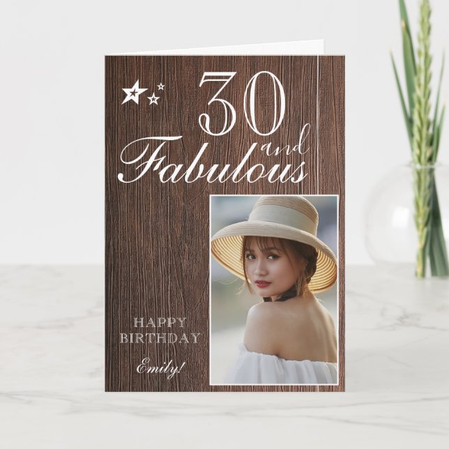 Modèle de photo d'anniversaire 30 ans élégant | Pe (Devant)