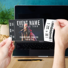 Modèle de photo de billets de concert événementiel
