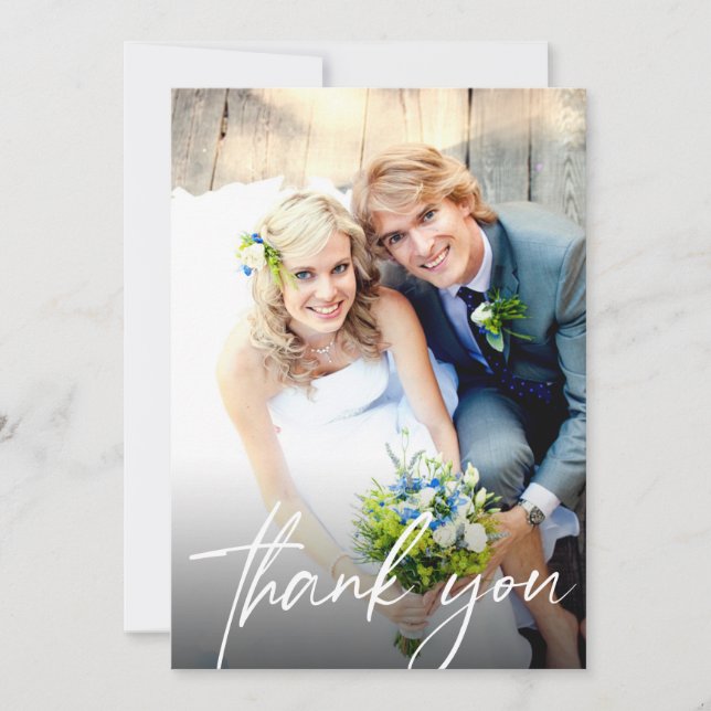 Modèle de photo de mariage Elegant Script (Devant)