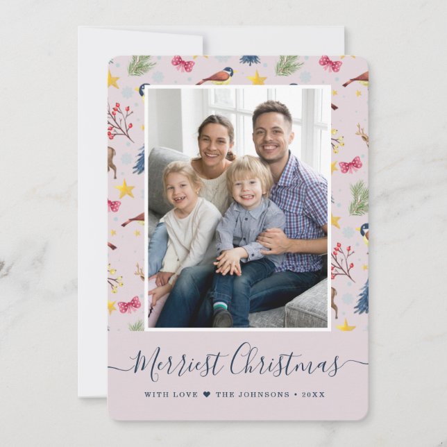 Modèle de photo de script de Noël le plus joyeux (Devant)