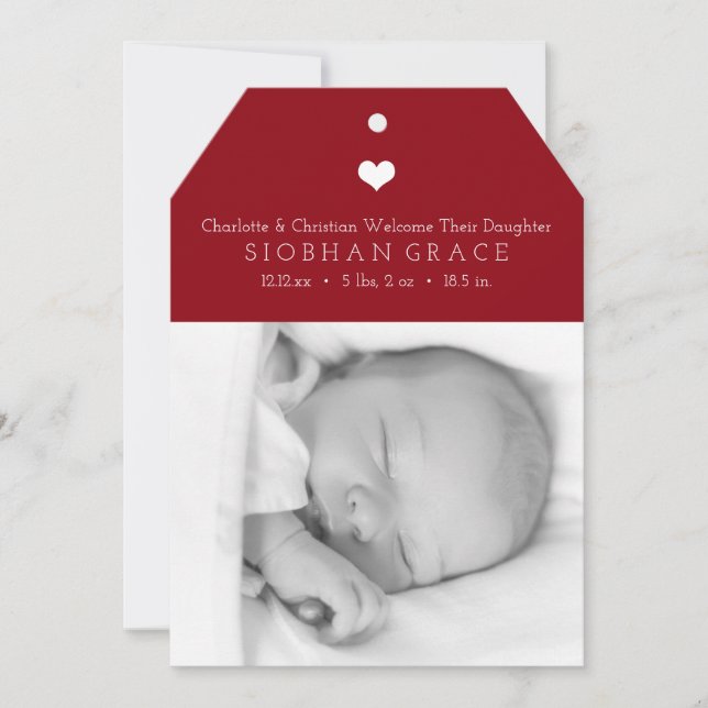 Modèle de photo personnalisé pour nouveau bébé ave (Devant)