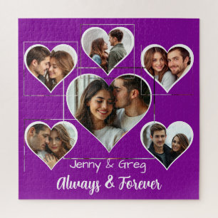 Modèle de photo romantique à six pièces Puzzle