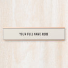 Modèle de plaque de porte avec nom personnalisé Ch