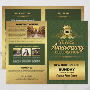 Modèle de programme d'anniversaire d'église