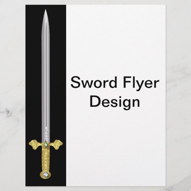 Modèle de prospectus d'épée médiévale bijoux (Devant)