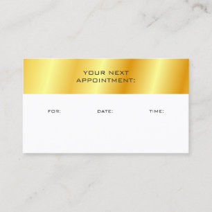 Modèle De Rappel De Rendez-Vous Faux Gold Et White