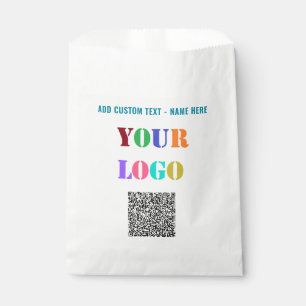 Modèle de sacs de faveur avec texte de logo person