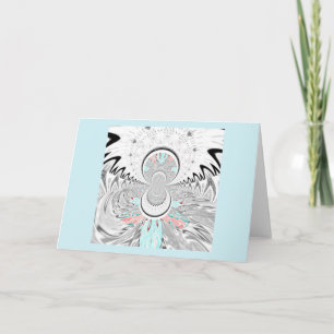 Modèle de salutation en niveaux de gris Kaleidosco