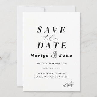 Modèle de save the date recto-verso, Invitation
