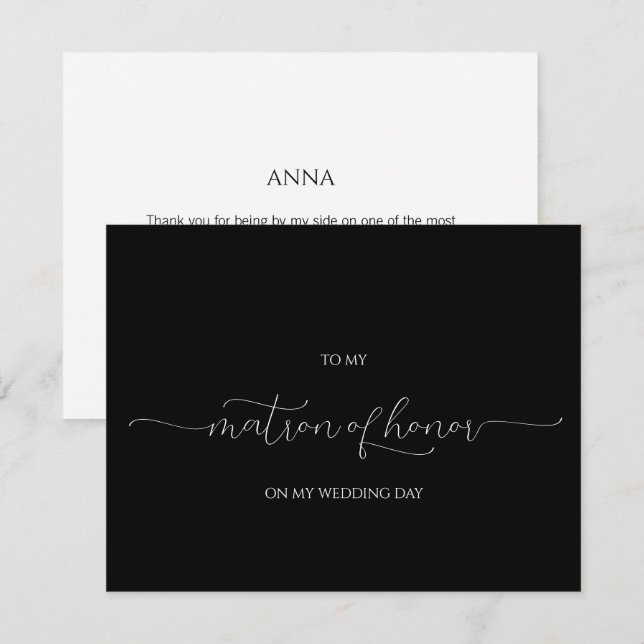 Modèle de script minimal de Carte de remerciements (Devant / Derrière)