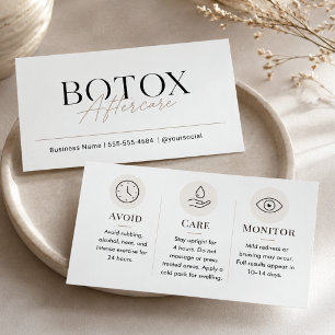 Modèle de soins après Botox Beige Minimaliste