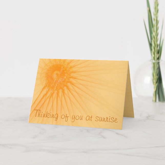 Modèle de soleil abstrait orange à votre pensée (Devant)