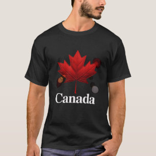 Modèle de T-shirt Feuille d'érable canadien
