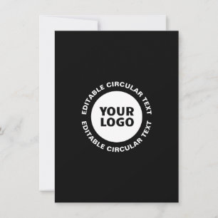 Modèle de texte circulaire modifiable et votre log