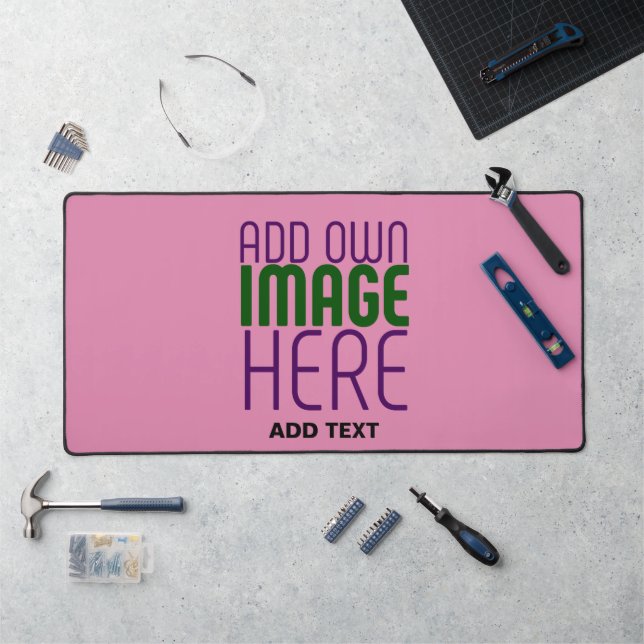 MODELE DE TEXTE D'IMAGE ROSE CHAUD MIGNON ÉDITABLE (Poste de travail)
